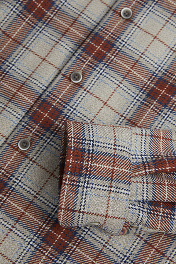 Relax Fit Multicolored Plaid Regular Men's Shirt 3