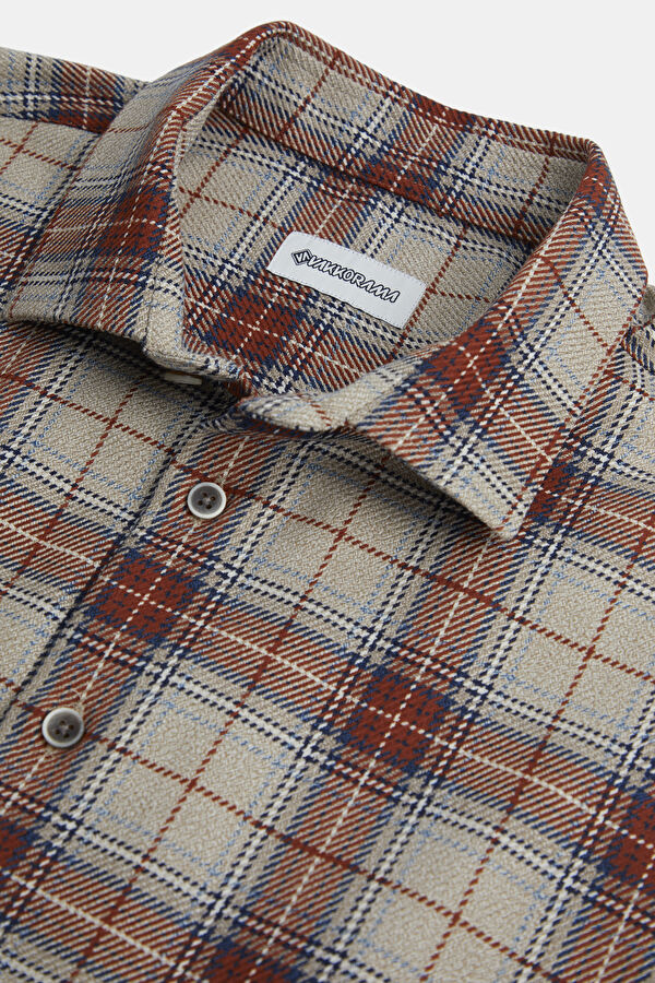 Relax Fit Multicolored Plaid Regular Men's Shirt 4