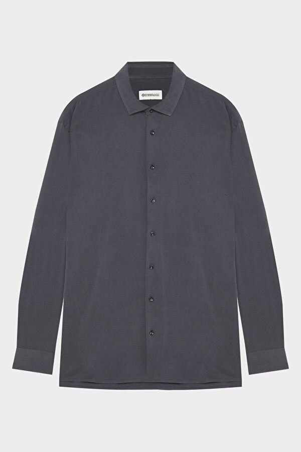 Relax Fit Smoke Grey Regular Men's Shirt