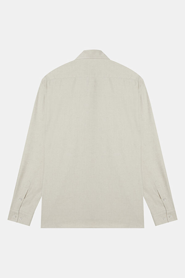 Beige Regular Men's Shirt 2