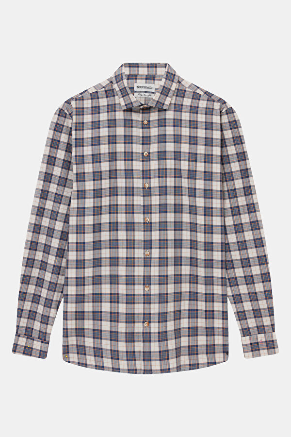 Multicolored Plaid Regular Men's Shirt