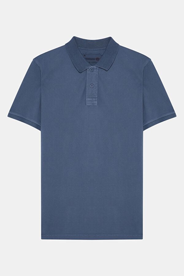 Polo Neck Indigo Men's T-Shirt