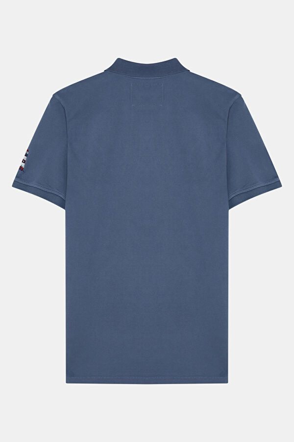 Polo Neck Indigo Men's T-Shirt 2