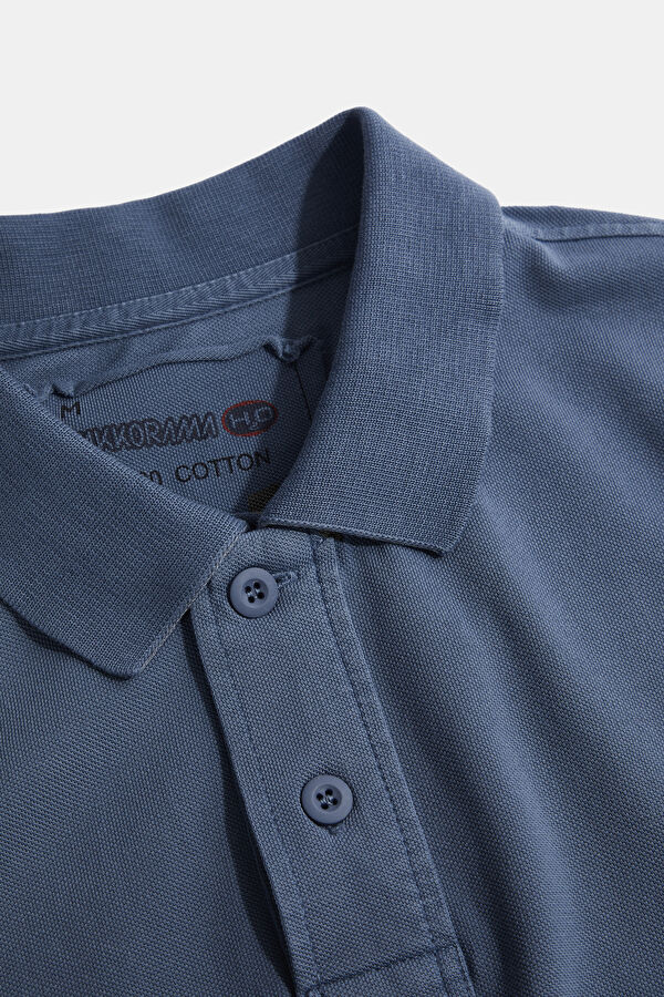Polo Neck Indigo Men's T-Shirt 3