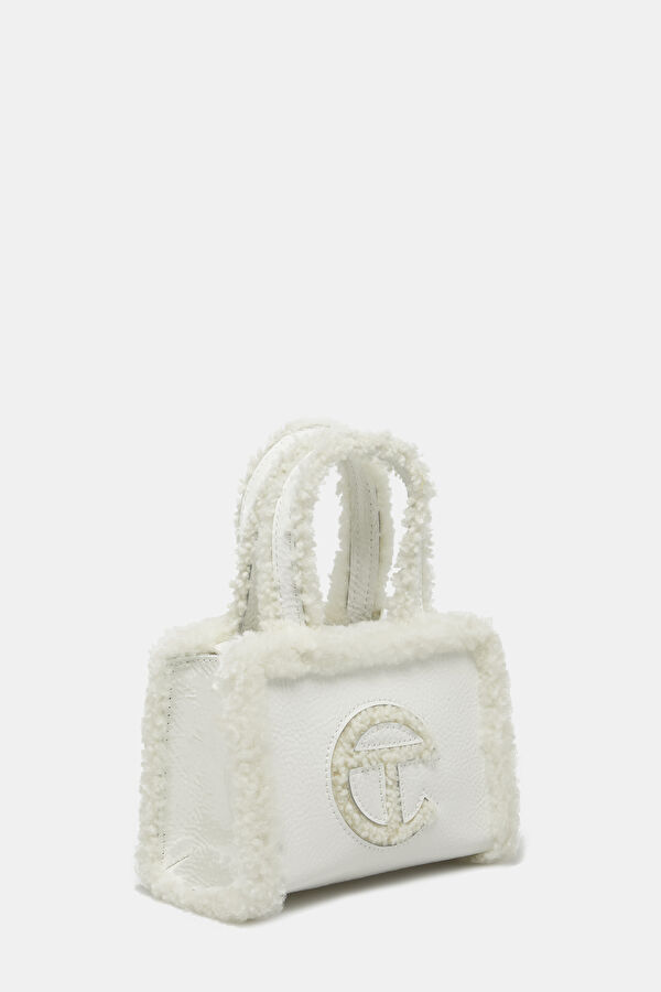X Telfar White Small Shopper Crinkle Bag 3