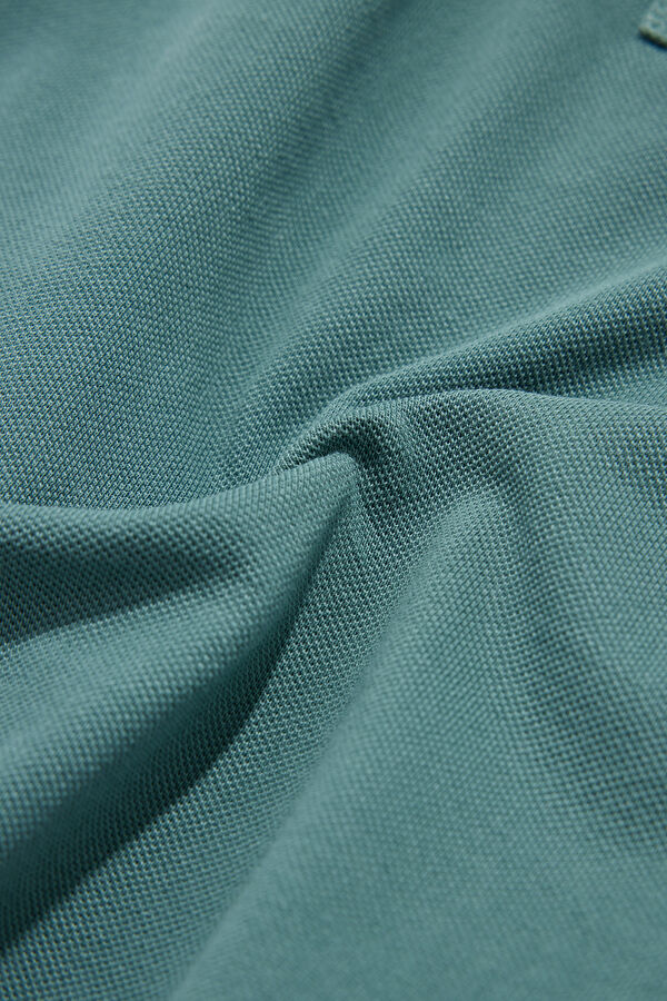Dark Green Polo Collar Men's T-Shirt 4