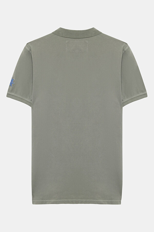 Anthracite Polo Collar Men's T-Shirt 2