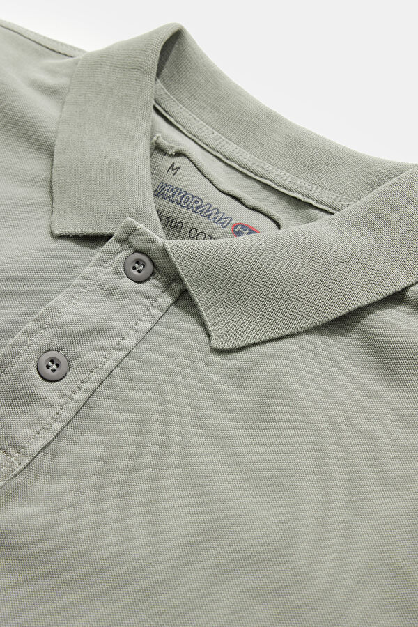 Anthracite Polo Collar Men's T-Shirt 3