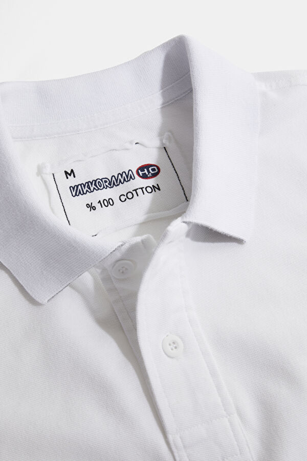 Beyaz Polo Yaka T-Shirt 3