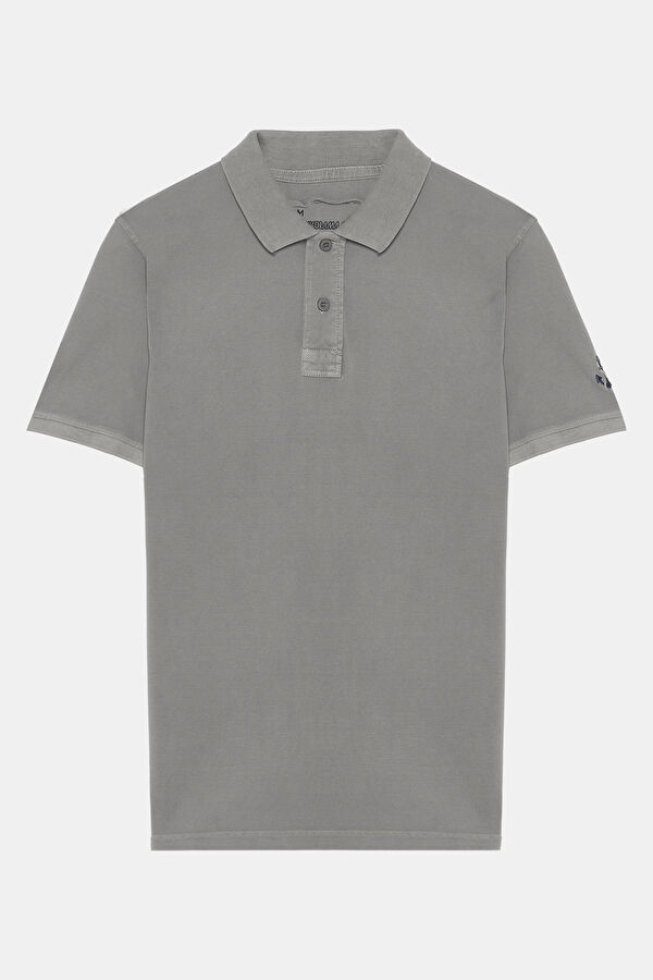 Gri Polo Yaka Erkek T-Shirt