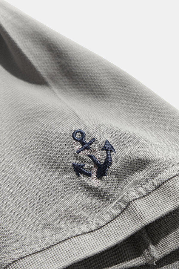 Gri Polo Yaka Erkek T-Shirt 4