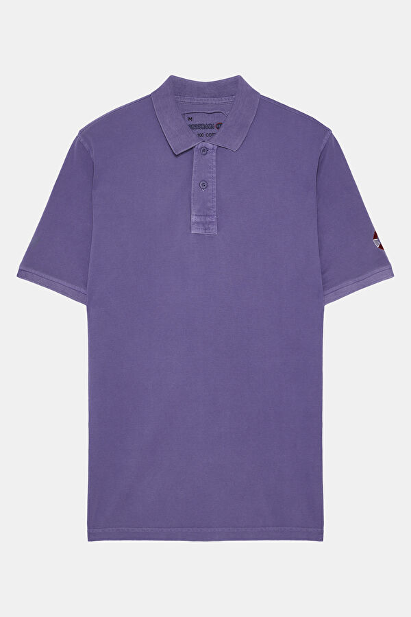 Mor Polo Yaka Erkek T-Shirt