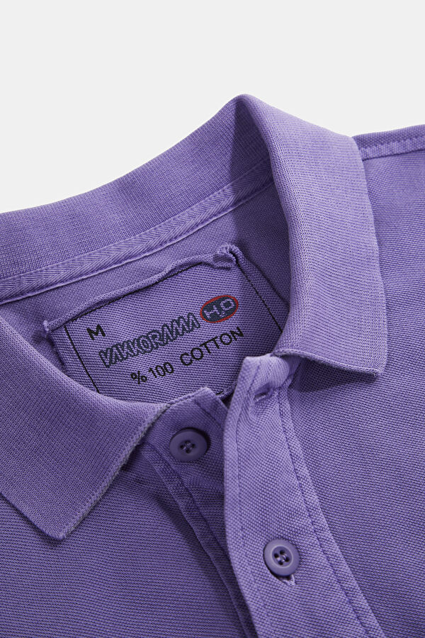 Mor Polo Yaka Erkek T-Shirt 3