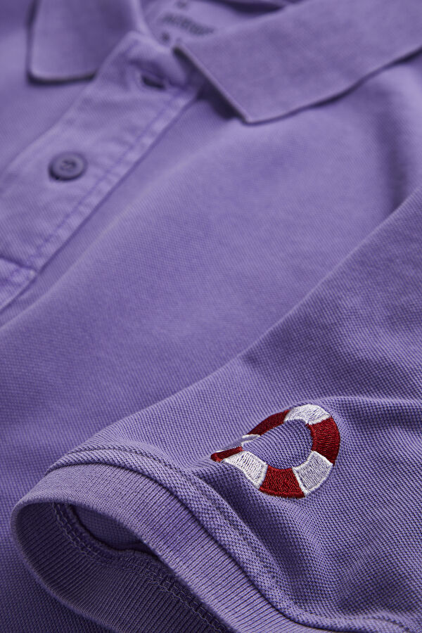 Mor Polo Yaka Erkek T-Shirt 4