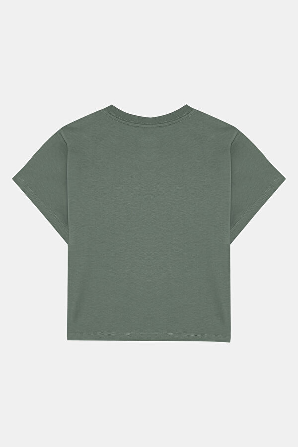 Dar Kalıp Yeşil O Yaka T-Shirt 5
