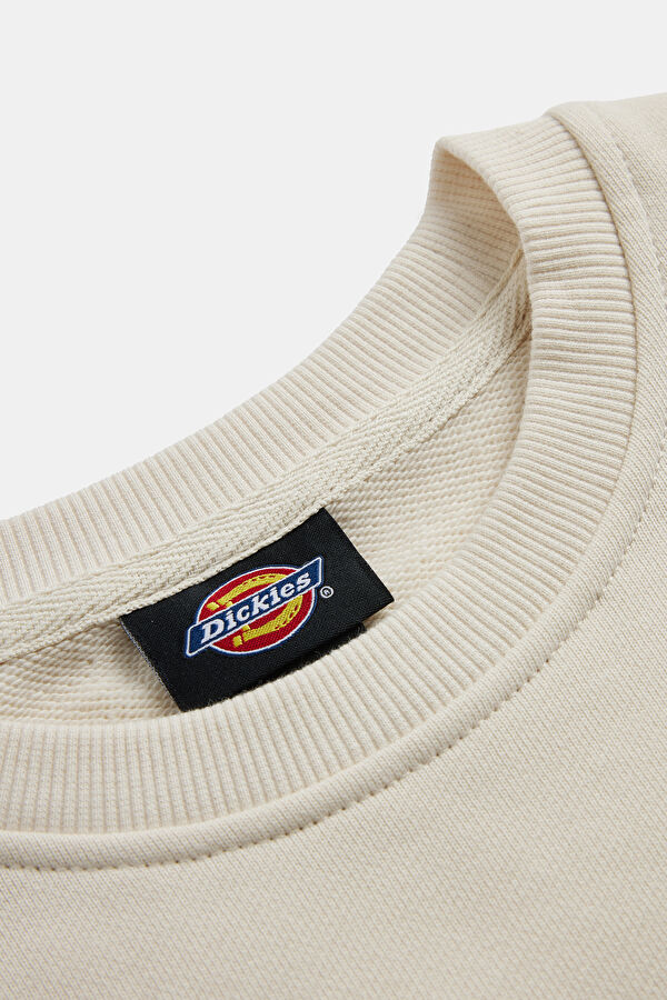 Krem Relax Kalıp Bisiklet Yaka Sweatshirt 4