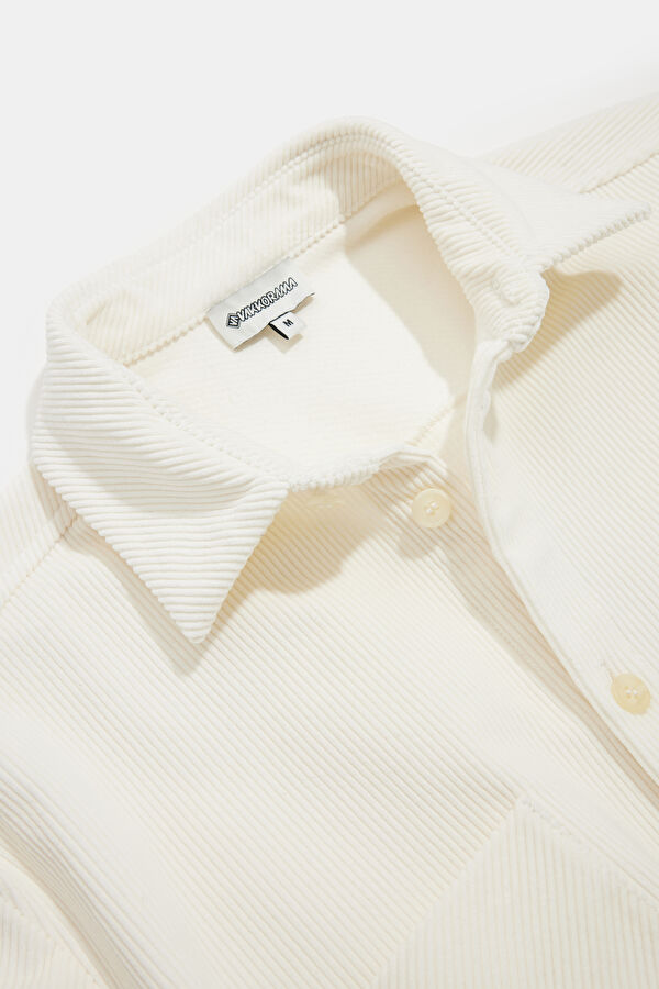 Ecru Buttoned Men's Jacket 3