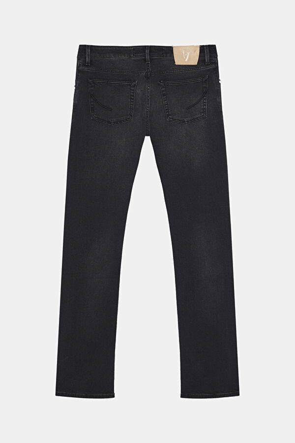 Siyah Boru Paça Jean Pantolon 2