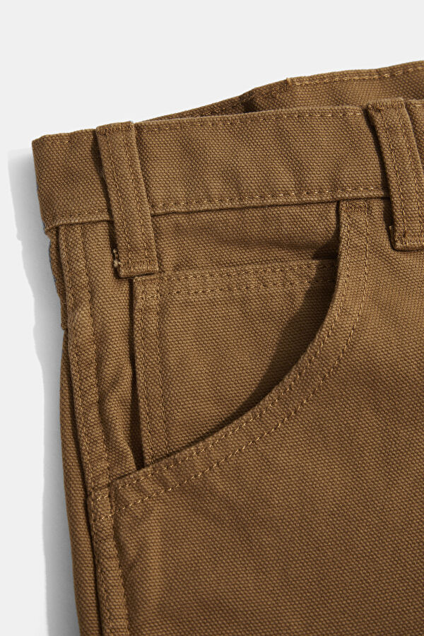 Beige Tube Leg Trousers 4