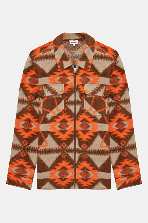 Multicolored Zip-Up Men's Jacket