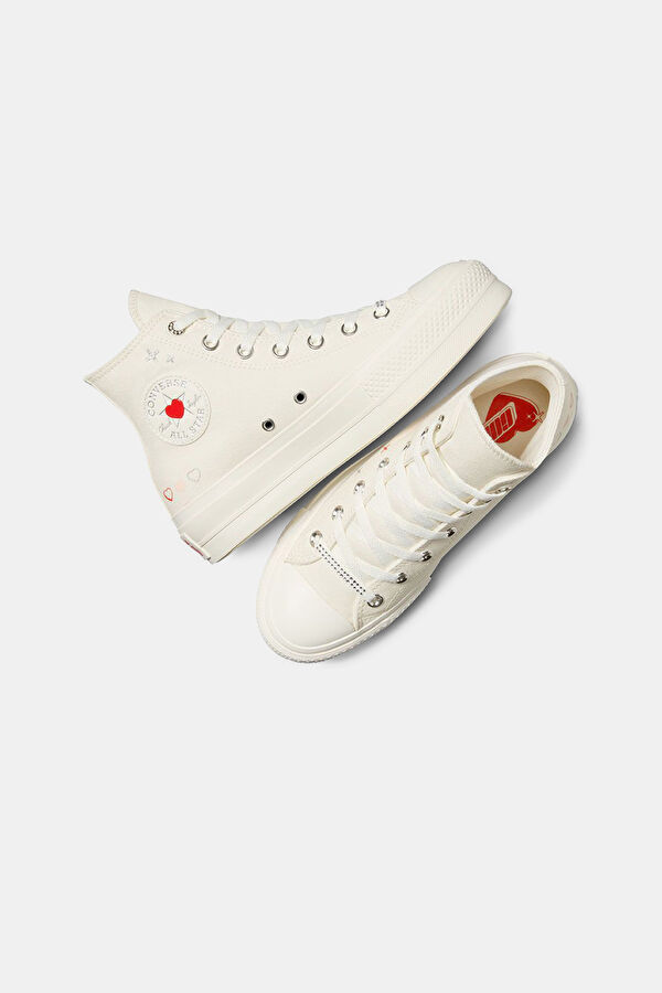Chuck Taylor All Star Krem Kadın Spor Ayakkabı 4