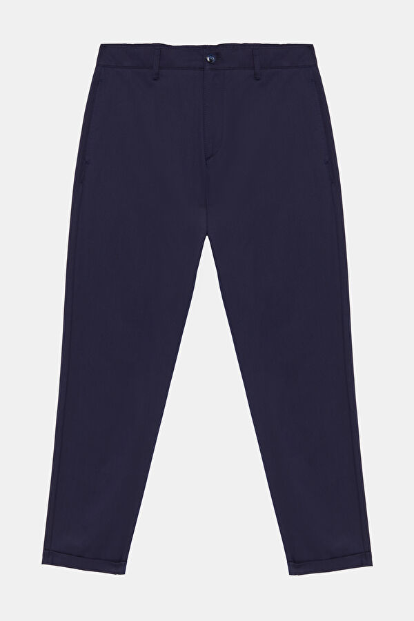 Navy Blue Straight Leg Men's Trousers