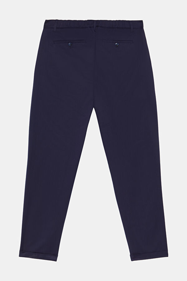 Navy Blue Straight Leg Men's Trousers 2