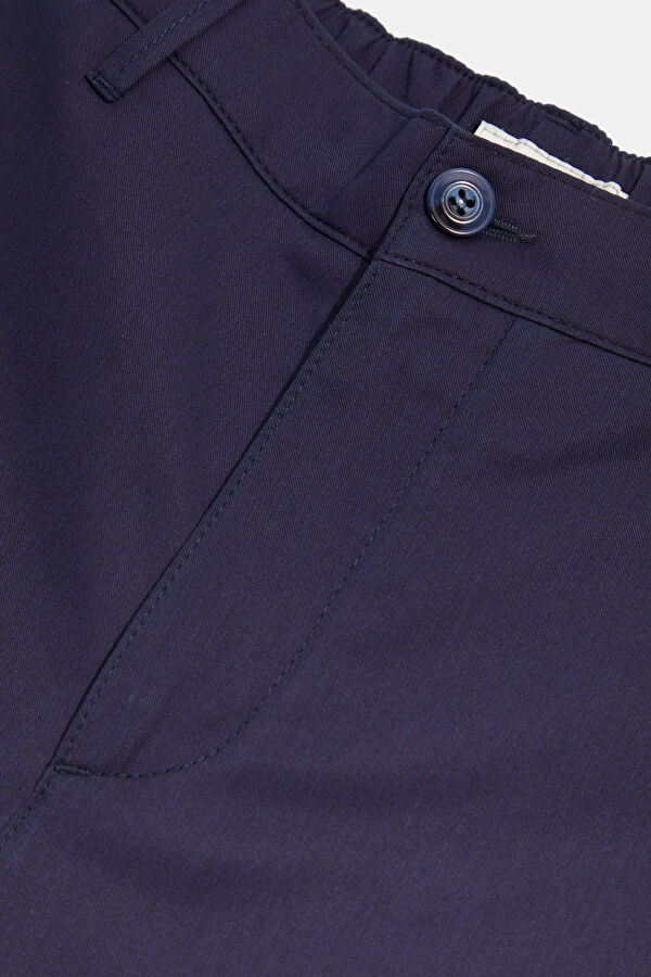 Navy Blue Straight Leg Men's Trousers 3