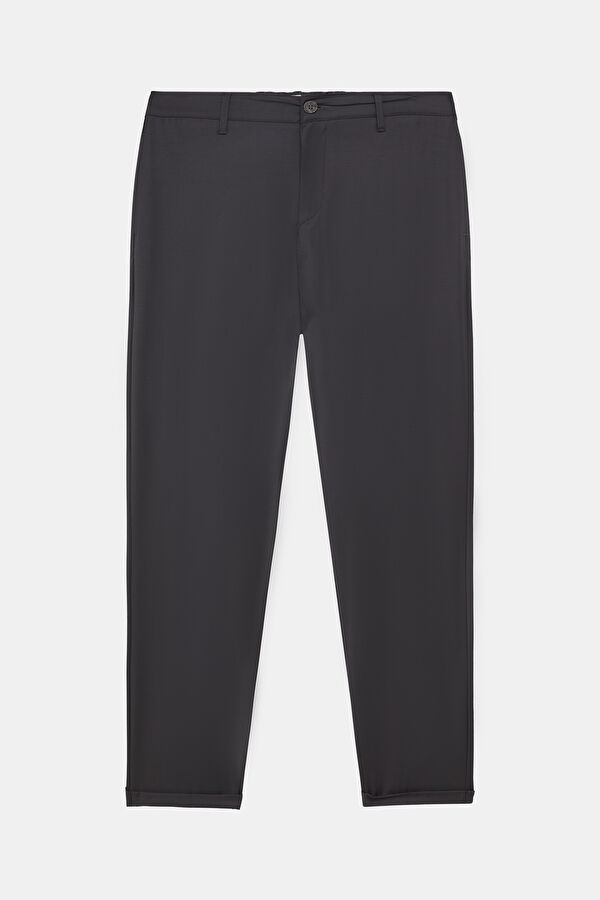 Dark Grey Straight Leg Men's Trousers
