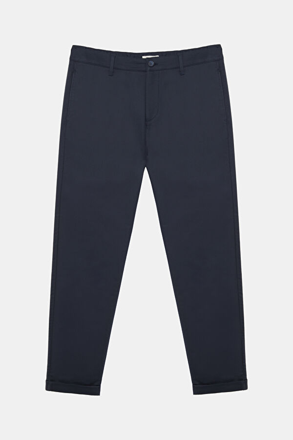 Navy Blue Straight Leg Men's Trousers