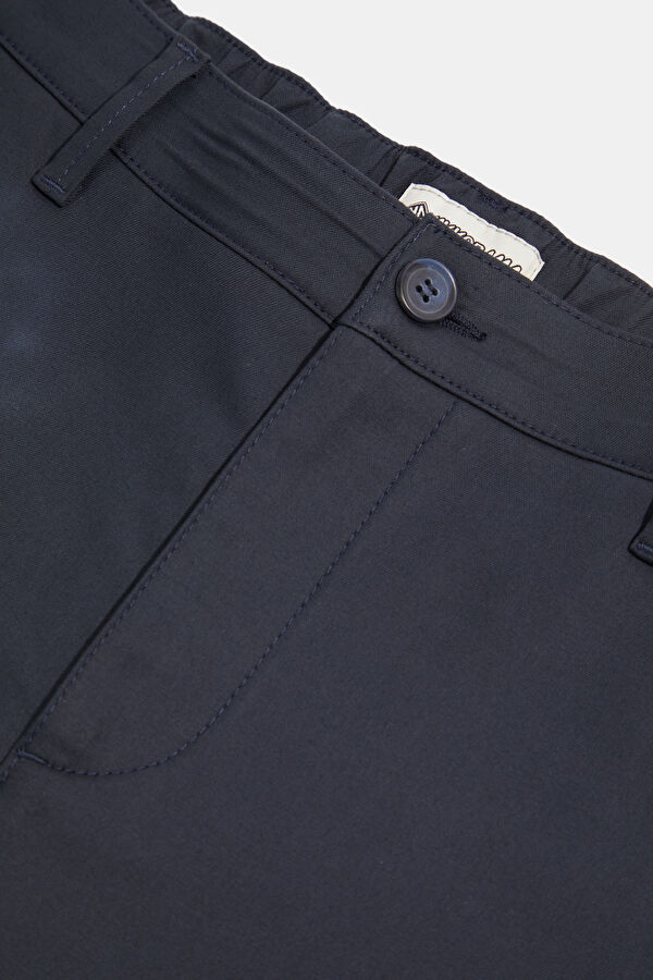 Navy Blue Straight Leg Men's Trousers 3
