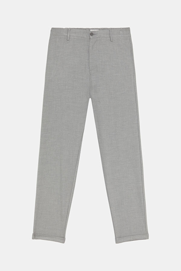 Grey Straight Leg Men's Trousers