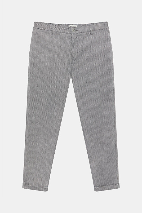 Navy Blue Straight Leg Men's Trousers