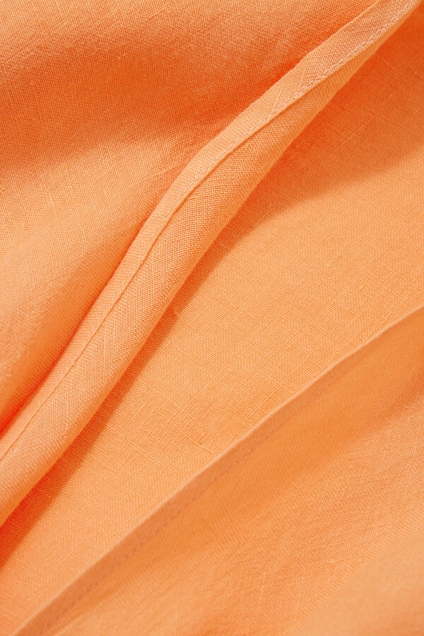 Orange Linen Women's Shirt 4