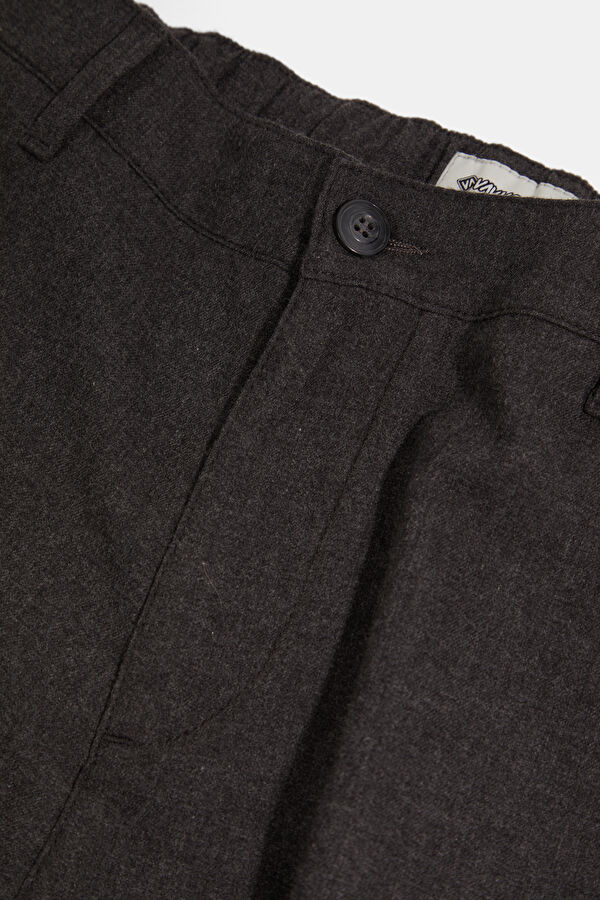 Dark Grey Straight Leg Men's Trousers 3