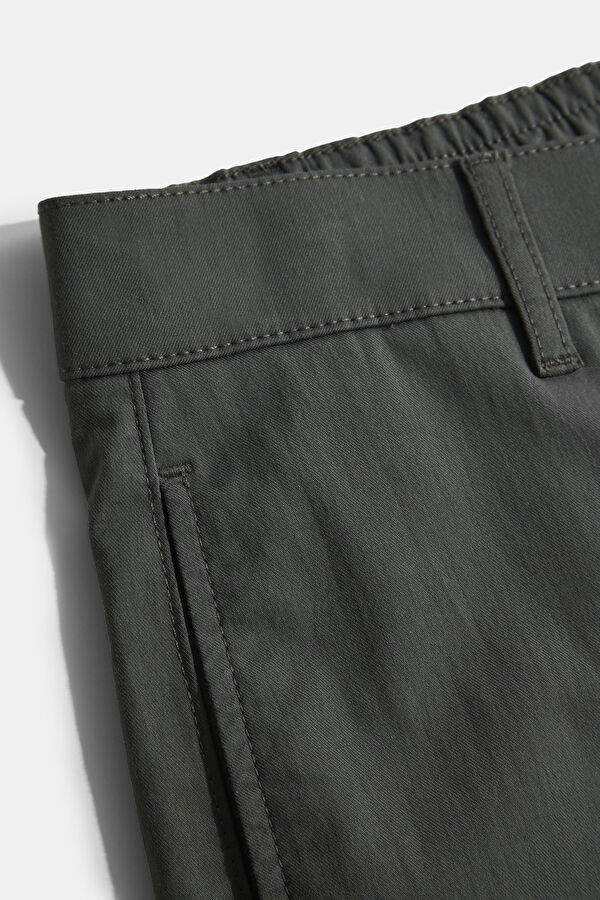 Khaki Straight Leg Men's Trousers 4