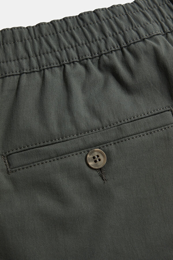 Khaki Straight Leg Men's Trousers 5