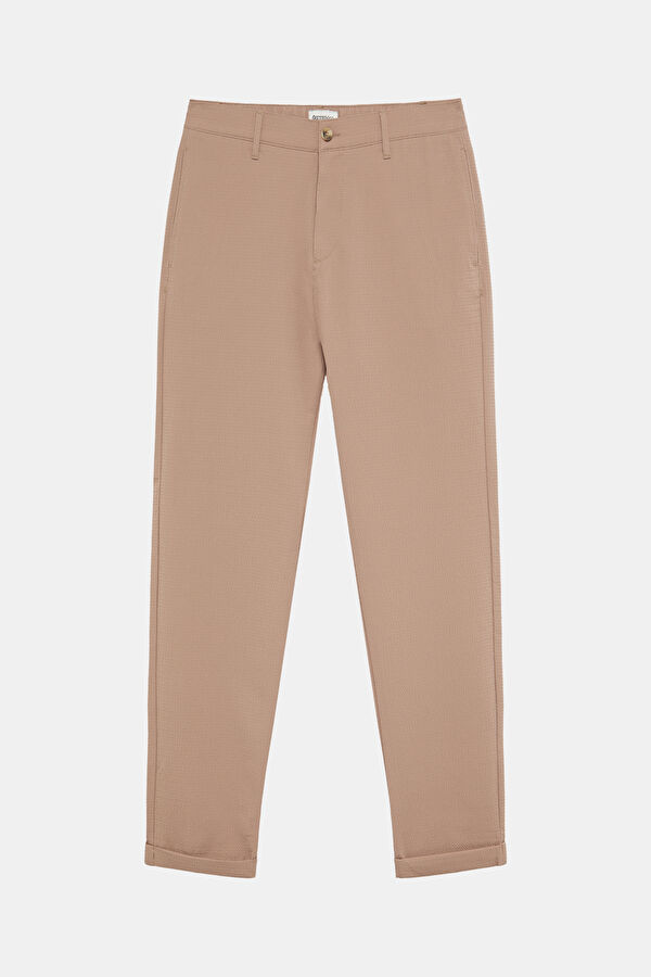 Light Brown Tube Leg Trousers