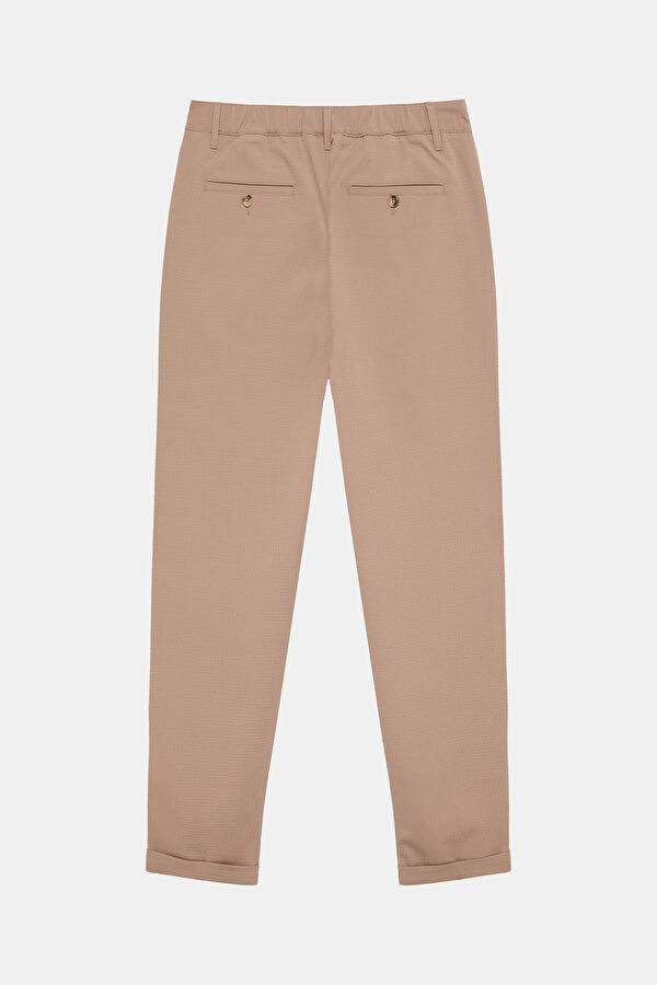 Light Brown Tube Leg Trousers 2