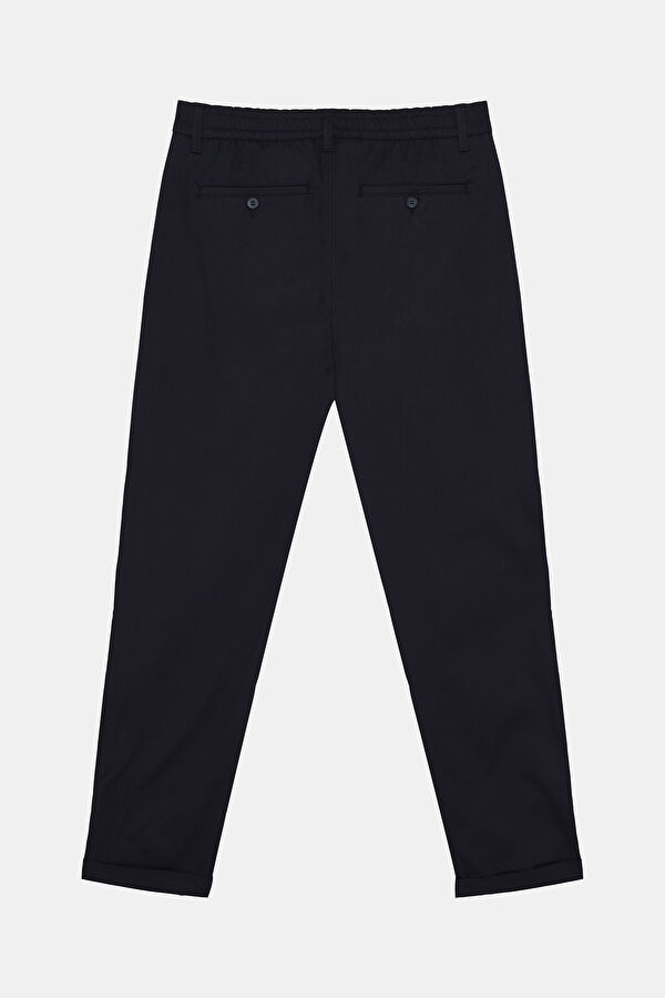 Navy Blue Straight Leg Men's Trousers 2