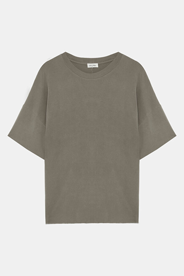 Oversize Khaki Bicycle Collar Tshirt