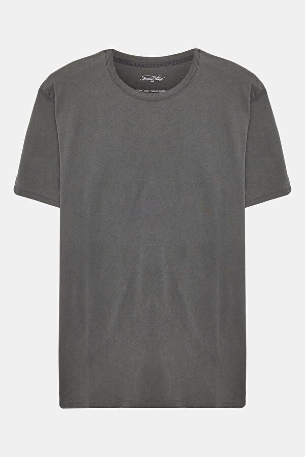 Antrasit Bisiklet Yaka T-Shirt 2