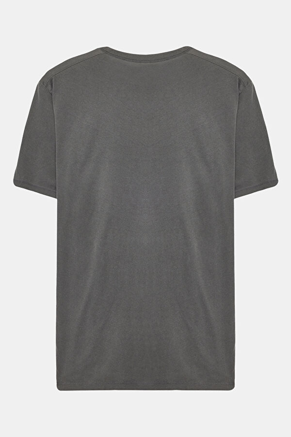 Antrasit Bisiklet Yaka T-Shirt 4