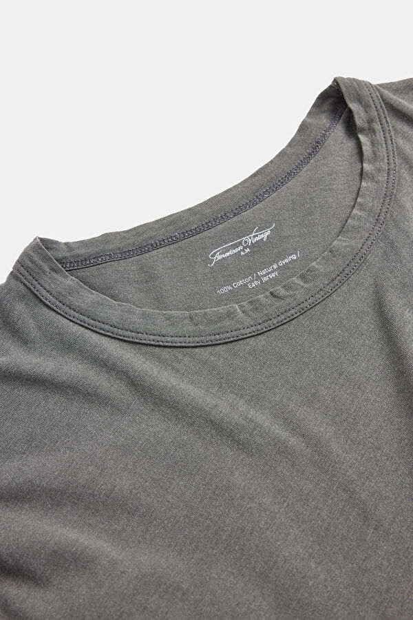 Antrasit Bisiklet Yaka T-Shirt 5