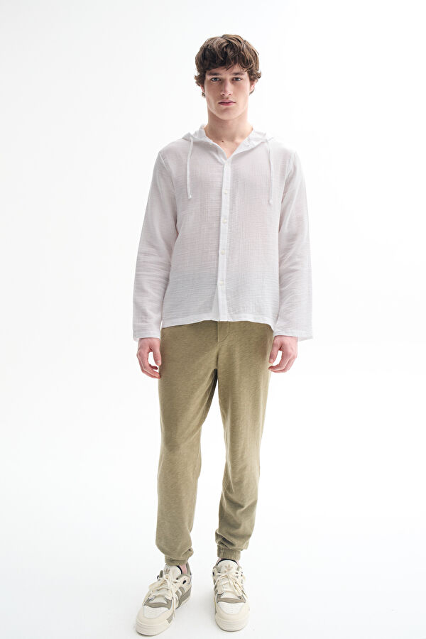 Khaki Slim-Fit Men's Sport Pants