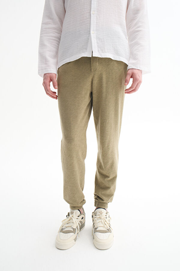 Khaki Slim-Fit Men's Sport Pants 2