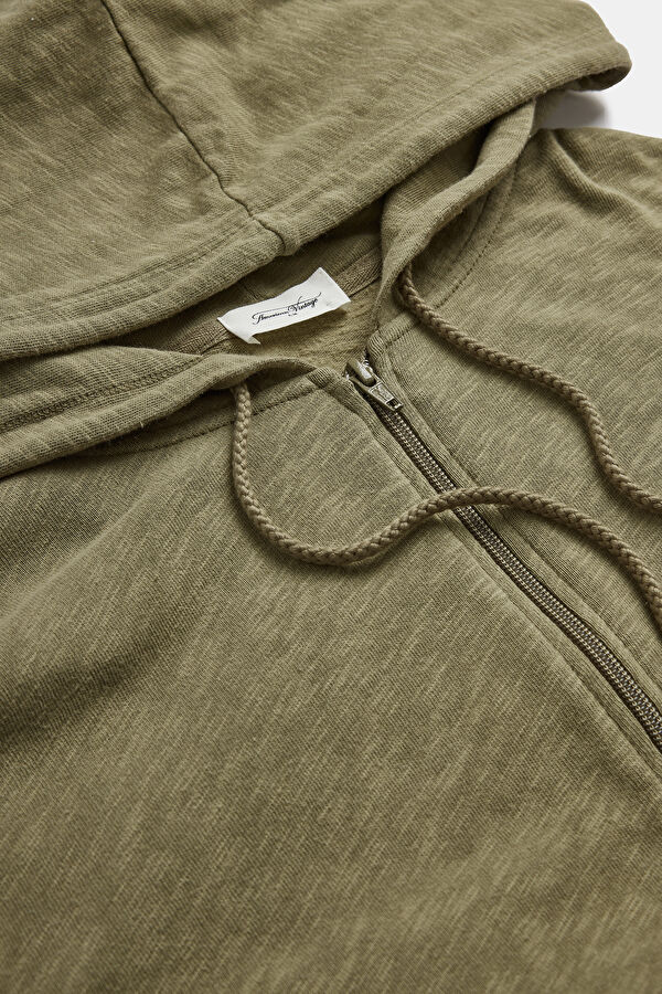 Haki Kapuşonlu Erkek Sweatshirt 5