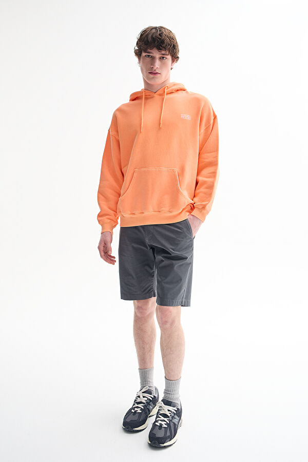 Mor Kapuşonlu Erkek Sweatshirt 2