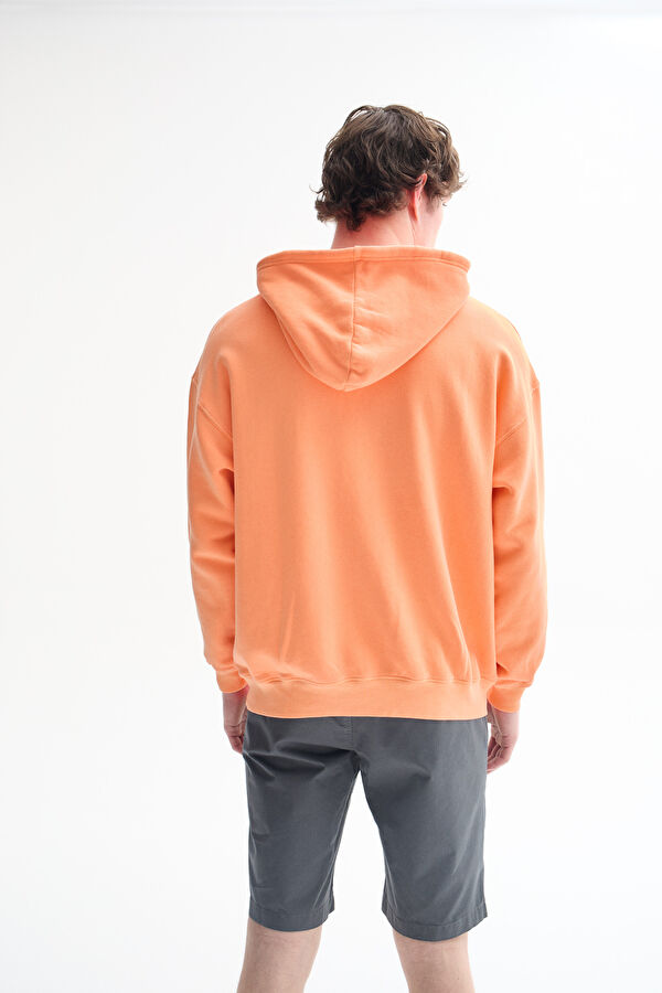 Mor Kapuşonlu Erkek Sweatshirt 3