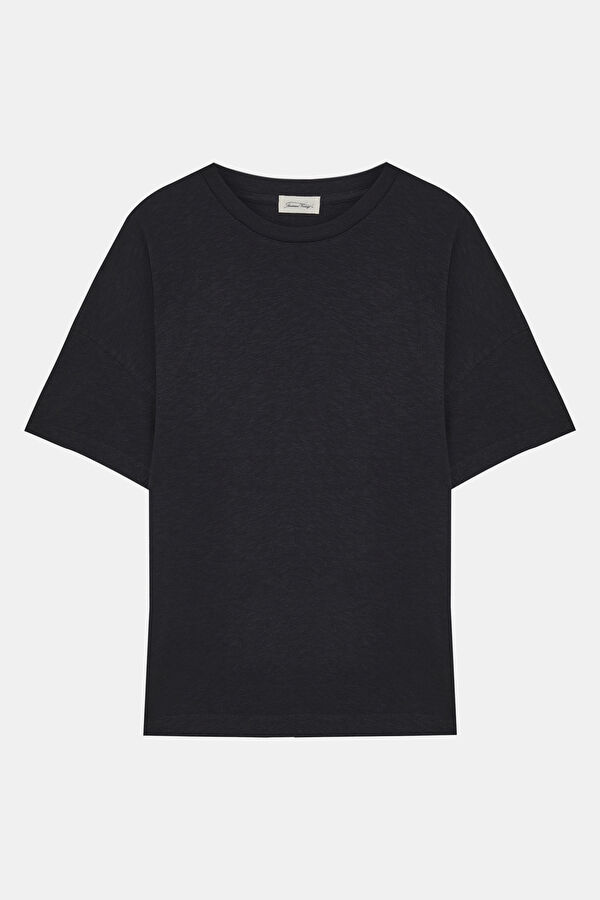 Oversize Siyah Bisiklet Yaka T-Shirt 4